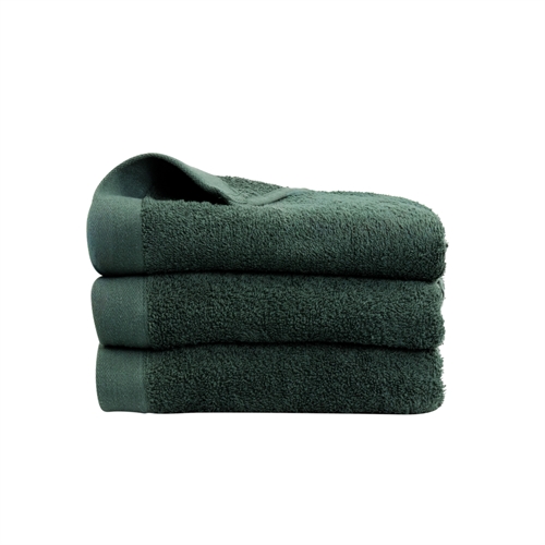 Håndkle - 100% Myk bomull med høy absorberingsevne - 50x100 cm - Mørkegrønt håndkle fra danske By Borg