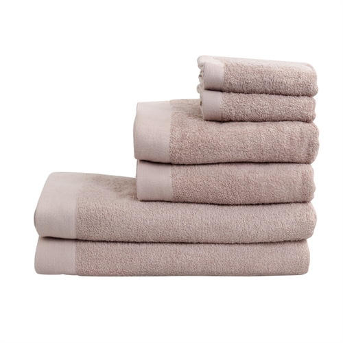 Håndklepakke med 6 stk. - 100% Myk bomull med høy absorberingsevne - Rosa håndklær fra danske By Borg