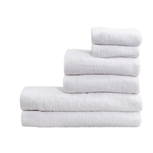 Håndklepakke med 6 stk. - 100% Myk bomull med høy absorberingsevne - Hvite håndklær fra danske By Borg