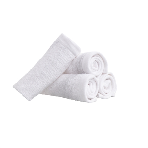 Vaskekluter 4-pak - 100% Myk bomull med høy absorberingsevne - 30x30 cm - Hvite vaskekluter fra danske By Borg