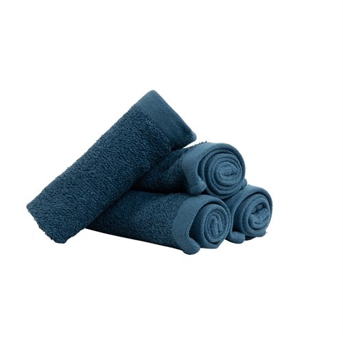 Vaskekluter 4-pak - 100% Myk bomull med høy absorberingsevne - 30x30 cm - Mørkeblå vaskekluter fra danske By Borg
