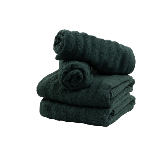 Badehåndklær 2 stk. i 100% kjemmet bomull - Myke grønne håndklær 70x140 cm fra Borg Living