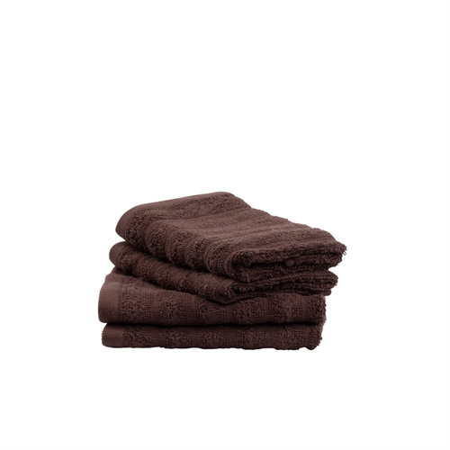 Gjestehåndklær 2 stk. i 100% kjemmet bomull - Myke brune håndklær 30x50 cm fra Borg Living
