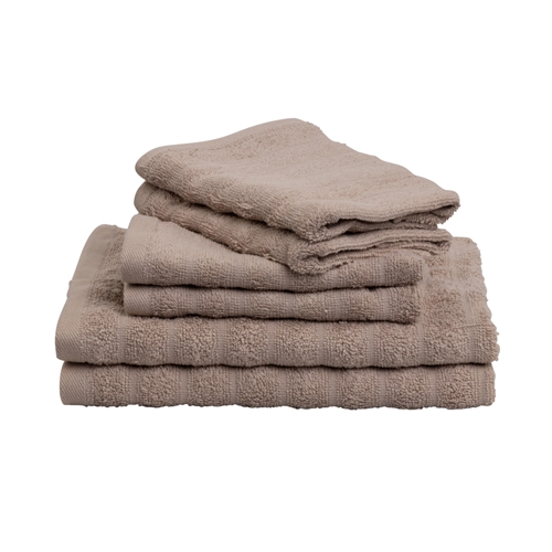 Håndklær 2 stk. 100% kjemmet bomull - Myke sandfargede håndklær 50x100 cm fra Borg Living