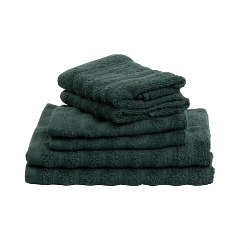 Håndklær 2 stk. 100% kjemmet bomull - Myke grønne håndklær 50x100 cm fra Borg Living