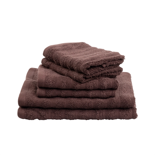 Håndklær 2 stk. 100% kjemmet bomull - Myke brune håndklær 50x100 cm fra Borg Living