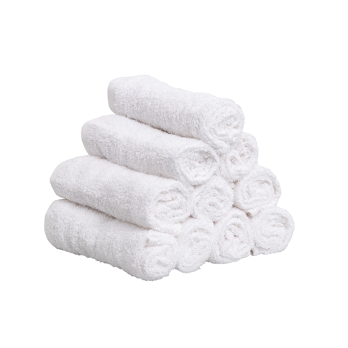 Vaskekluter 10-pakke - 100% Myk bomull med høy absorberingsevne - 30x30 cm - Hvite vaskekluter fra IN Style