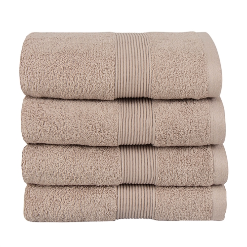 Økologisk håndkle - 50x100 cm - 100 % gots-sertifisert bomull - Sandfarget håndkle fra Premium by Borg