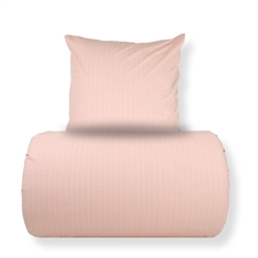 Sengetøy - 100% bomull - Rosa med hvite striper