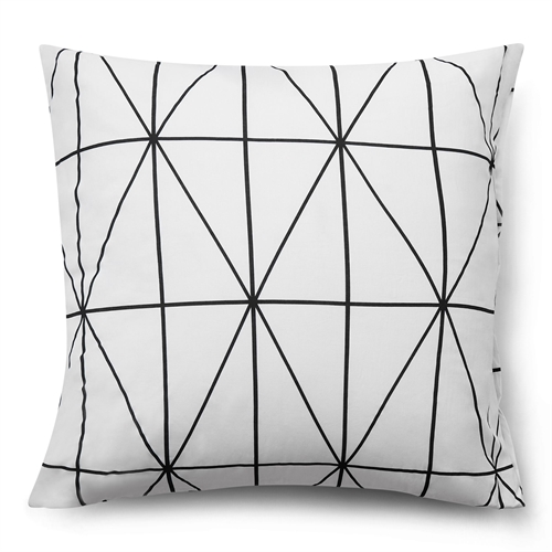 Putetrekk 100 % bomull - 60x63 cm - Hvitt sengesett putetrekk med harlekinmønster - Nordstrand Home dynetrekk