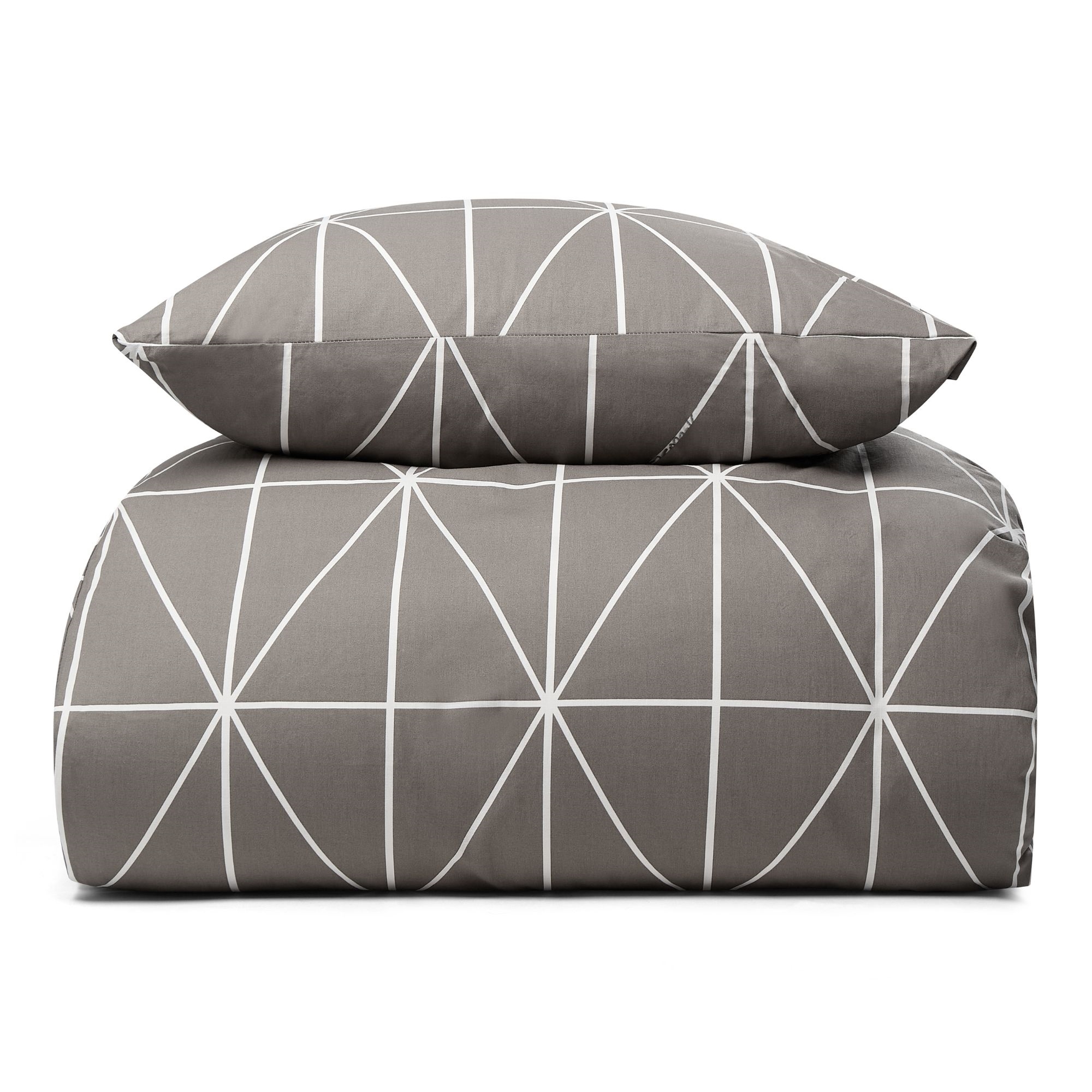 Sengetøy 100 % bomull – 140×200 cm – Lysegrå sengesett med harlekinmønster – Nordstrand Home dynetrekk Sengetøy 100 % bomull – 140×200 cm – Lysegrå sengesett med harlekinmønster – Nordstrand Home dynetrekk