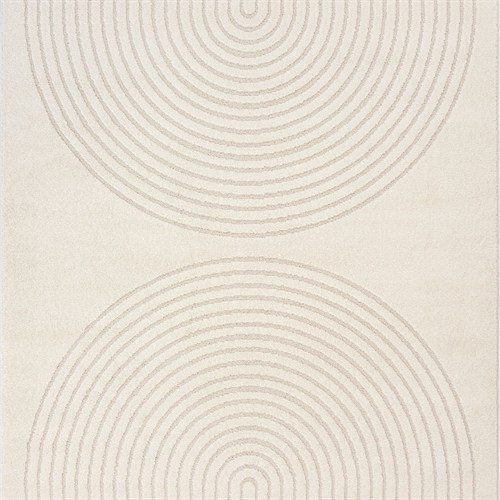 Gulvteppe - 140x200 cm - Vevd - Kremfarget med mønster - Eclipse - Nordstrand Home