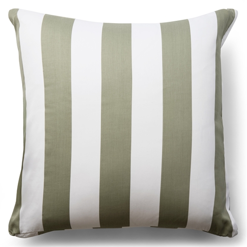 Putetrekk i 100% myk og luksuriøs bomullssateng - 60x63 cm - Grønn og hvit - Nordic Stripe putetrekk fra By Night