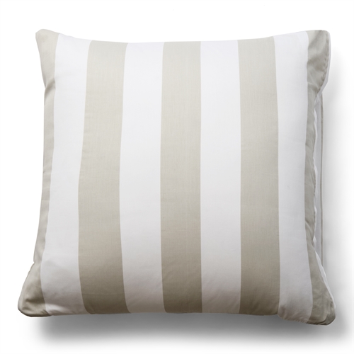 Putetrekk i 100% myk og luksuriøs bomullssateng - 60x63 cm - Grått og hvit - Nordic Stripe putetrekk fra By Night