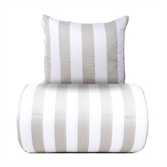 Sengetøy - 100% bomullssatin - Nordic Stripe - Brede grå striper