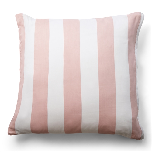 Putetrekk i 100% myk og luksuriøs bomullssateng - 60x63 cm - Lyserosa og hvit - Nordic Stripe putetrekk fra By Night