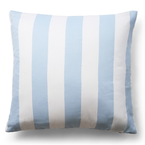 Putetrekk i 100% myk og luksuriøs bomullssateng - 60x63 cm - Lyseblått og hvit - Nordic Stripe putetrekk fra By Night