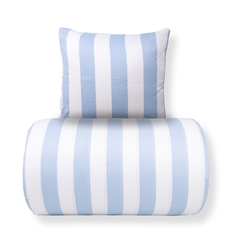 Sengetøy - 100% bomullssatin - Nordic Stripe - Brede lyseblå striper
