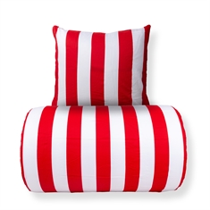 Sengetøy - 100% bomullssatin - Nordic Stripe - Brede røde striper