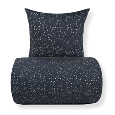Sengetøy - 100% bomull - Zodiac black - Vendbart med stjerner