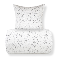 Sengetøy - 100% Bomull - Zodiac white - Vendbart med stjerner 