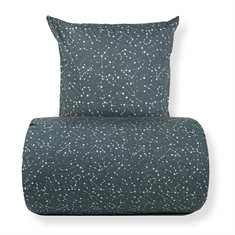 Sengetøy - 100% bomull - Zodiac green - Vendbart med stjerner 