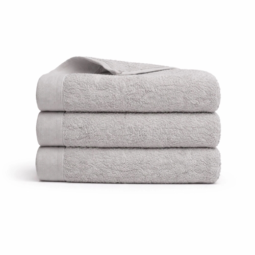 Bomullshåndkle - 100% bomull - Gjestehåndkle 40x60 cm - Valmue - Lysegrå