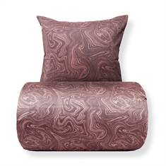 Sengetøy - Bomullssatin - Mørk rosa marble print
