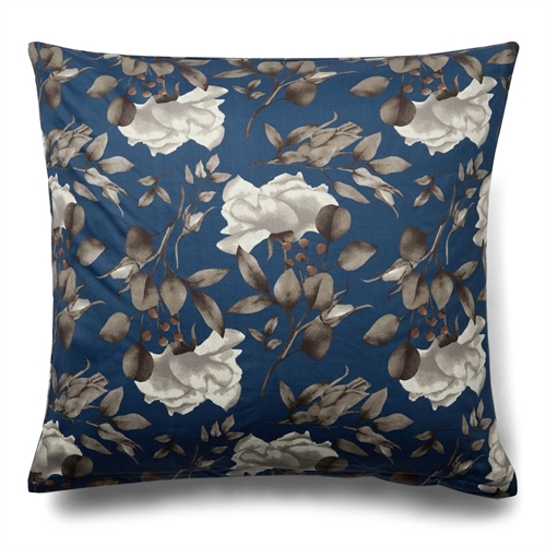 Putetrekk 60x63 cm - 100% myk bomullssateng - Blossom blue - By Night
