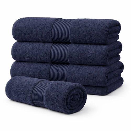 Økologisk håndkle - 100% GOTS-sertifisert bomull - 50x100 - Blå