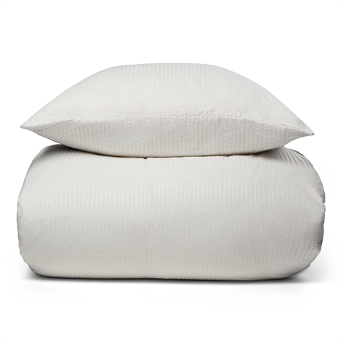 Kreppsengetøy - Sengetøysett i mikrofiber - 140x200 cm - Hvitt krepp sengetøy fra IN Style