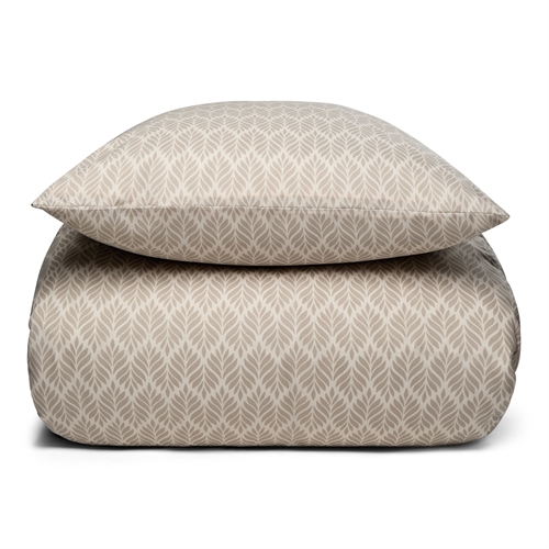 Sengetøy 140x200 cm - Mønstret sandfarget sengetøysett - Microfiber sengetøy - IN Style sengetøy 