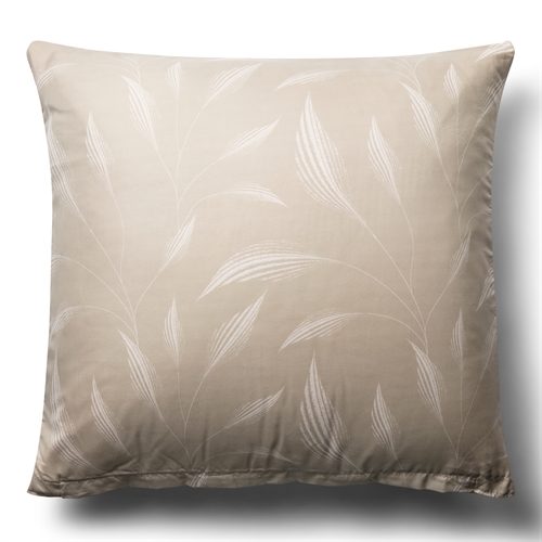Putetrekk 60x63 cm - Beige hodeputetrekk med blader - Mikrofiber putetrekk - IN Style