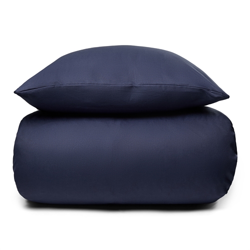 Sengetøy 140x220 cm - Ensfarget mørkeblått sengetøysett - Microfiber sengetøy - IN Style sengetøy 