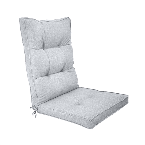 Eksklusiv hagepute til posisjonsstol - Med høy rygg - 7 cm tykk - Ekstra myk pute - Grå hagepute