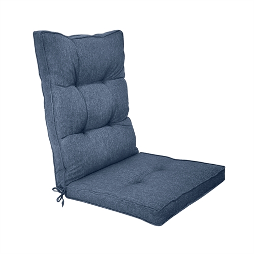 Eksklusiv hagepute til posisjonsstol - Med høy rygg - 7 cm tykk - Ekstra myk pute - Mørkeblå hagepute