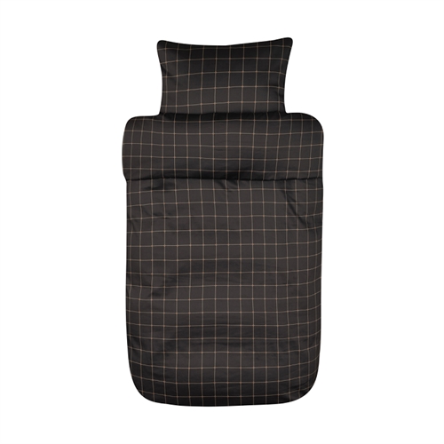 Høie sengetøy - 140x220 cm - Håkan antrasitt - 100% bomullssateng sengetøy