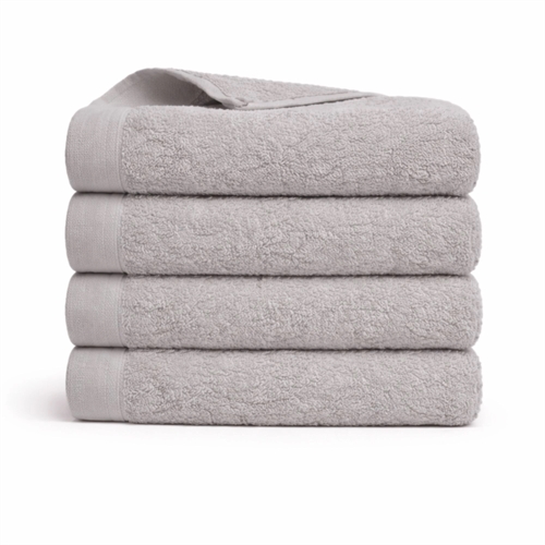 Bomullshåndkle - 100% bomull - Badehåndkle 70x140 cm - Valmue - Lysegrå