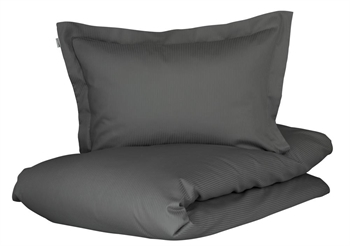 Sengetøy - 200x220 cm - Mørk grå - Jacquardvevd - 100 % organisk bomullsateng - Turiform Sengetøy , Dobbelt sengetøy , Dobbelt sengetøy 200x220 cm