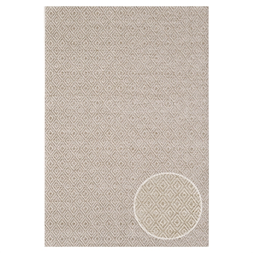 Gulvteppe - 140x200 cm - Vevd - Brun - Helsinki - Nordstrand Home