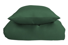Junior sengetøy 100x140 cm - Mørkegrønn - Bambussengetøy - Sateng - 100% Bambus - Nature By Borg