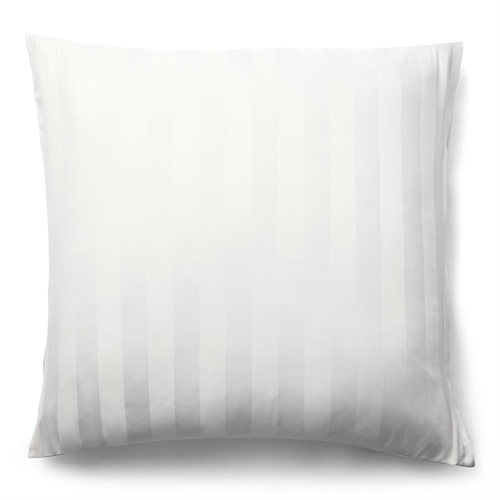 Bambus putetrekk - 100% naturlig bambus - 60x63 cm - Hvitt, jacquardvevd putevar med striper