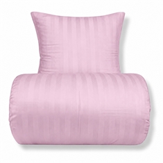 Bambussengetøy - 100 % bambus - Rosa jacquardvevd striper