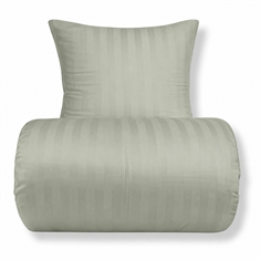 Bambus sengetøy - 100% bambus - Støvet grønne jacquardvevde striper