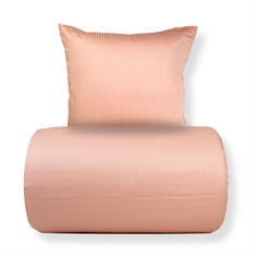 Sengetøy - egyptisk bomull - Rosa jacquardvevde striper