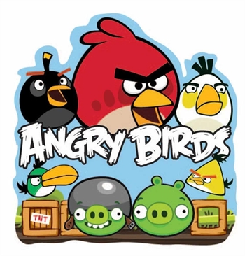 Wallsticker - Angry Birds - 25x24 cm - 3D effekt
