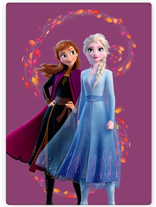 Frozen barneteppe - 100x140 cm - Mykt og deilig fleeceteppe