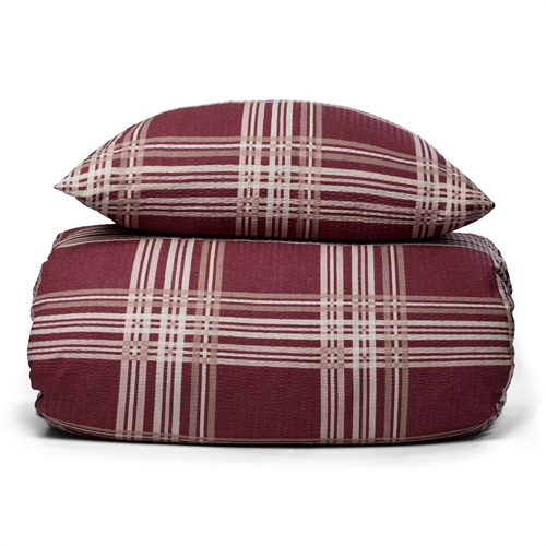 Kreppsengetøy kingsize 240x220 cm - Rutete sengetøy - 100% bomull - Krepp sengetøy - By Night 