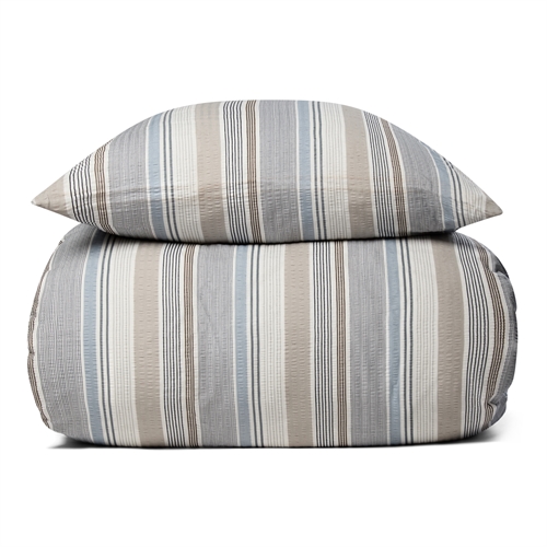 Kreppsengetøy kingsize 240x220 cm - Stripet sengetøy - 100% bomull - Krepp sengetøy - By Night 