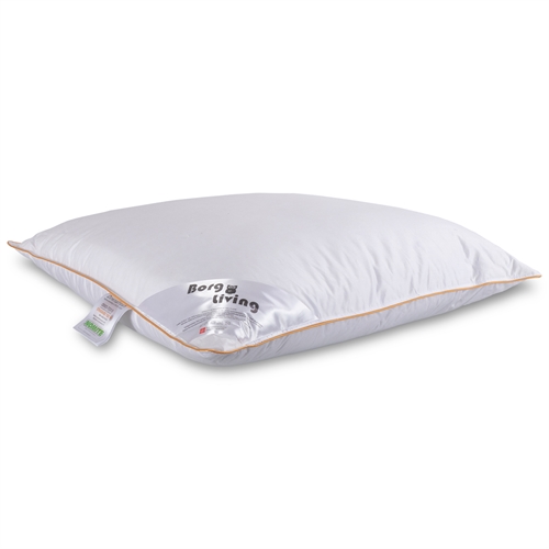 Gåsedunpute - 60x63 cm - Høy hodepute med gåsedun - 3-kammers pute - Borg Living